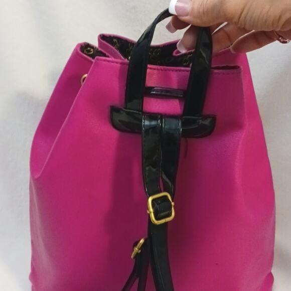 JUICY COUTURE‎ Backpack Fuscia Hot Pink Bag Summer Travel School Gym Barbirecore main image 6